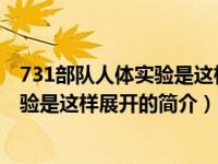 731部队人体实验是这样展开的 全集（731部队——人体实验是这样展开的简介）