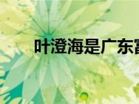 叶澄海是广东富豪吗?（叶澄海简介）