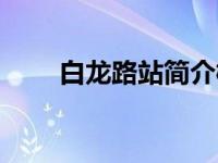 白龙路站简介概况（白龙路站简介）