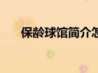 保龄球馆简介怎么写（保龄球馆简介）