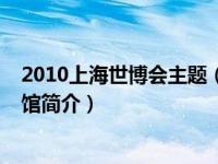 2010上海世博会主题（中国2010年上海世博会以色列国家馆简介）