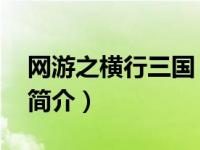 网游之横行三国 小说（网游三国之横行天下简介）
