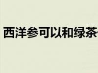 西洋参可以和绿茶一起泡吗（西洋参茶简介）
