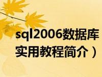 sql2006数据库（SQL Server 2005数据库实用教程简介）