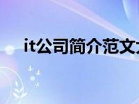 it公司简介范文大全（夏岸IT社区简介）