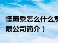 怪蜀黍怎么什么意思（成都怪蜀黍网络科技有限公司简介）