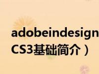 adobeindesigncs5教程（AdobeInDesignCS3基础简介）