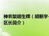神农架胡生辉（胡新宇-湖北省神农架林区政府党组成员、副区长简介）