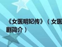 《女医明妃传》（女医明妃传-2016年李国立执导古装电视剧简介）