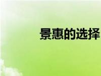 景惠的选择（景慧的选择简介）