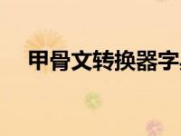 甲骨文转换器字典（甲骨文转换器简介）