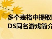 多个表格中提取同名数据汇总（青蛙过河-NDS同名游戏简介）