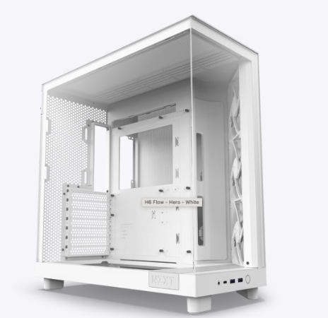 NZXT 今日发布 H6 Flow 机箱 双面玻璃无立柱设计