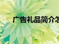 广告礼品简介怎么写（广告礼品简介）