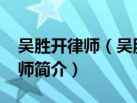 吴胜开律师（吴胜利-湖北维力律师事务所律师简介）