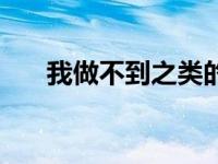 我做不到之类的词（我做不到啊简介）