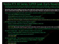 BigRTX40SUPER泄露揭示了RTX4080SUPERRTX4070TiSUPER和RTX4070SUPER的规格价格和性能