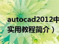 autocad2012中文版教程（AutoCAD2012实用教程简介）