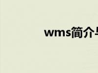 wms简介与操（WMS简介）