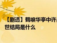 【剧透】鹤唳华亭中许昌平为什么会死 鹤唳华亭许昌平的身世结局是什么