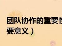 团队协作的重要性总结100字（团队协作的重要意义）