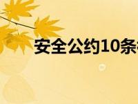 安全公约10条初中（安全公约10条）