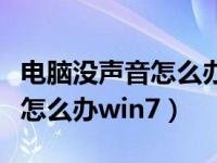 电脑没声音怎么办扬声器没问题（电脑没声音怎么办win7）