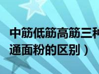 中筋低筋高筋三种面粉的区别（高筋面粉和普通面粉的区别）