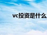 vc投资是什么意思（vc投资是什么）