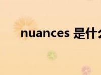 nuances 是什么意思（Nuance简介）