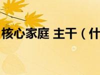 核心家庭 主干（什么是核心家庭和主干家庭）