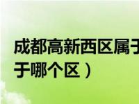 成都高新西区属于哪个区管（成都高新西区属于哪个区）