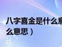 八字喜金是什么意思怎么取名（八字喜金是什么意思）
