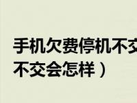 手机欠费停机不交会怎样显示（手机欠费停机不交会怎样）