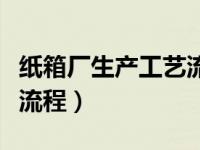 纸箱厂生产工艺流程及设备（纸箱厂生产工艺流程）