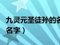 九灵元圣徒孙的名字和顺序（九灵元圣徒孙的名字）