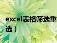 excel表格筛选重复数据并提取（excel表格筛选）