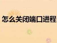怎么关闭端口进程（如何进行手动关闭端口）