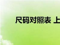 尺码对照表 上衣（尺码对照表上衣）