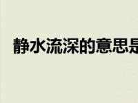 静水流深的意思是什么（静水流深的意思）
