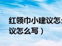红领巾小建议怎么写20字左右（红领巾小建议怎么写）
