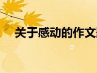 关于感动的作文题目（关于感动的作文）