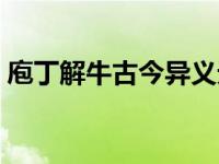 庖丁解牛古今异义无非（庖丁解牛古今异义）