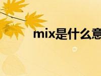 mix是什么意思（fix是什么意思）