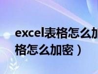 excel表格怎么加密码不被人查看（Excel表格怎么加密）