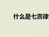什么是七言律诗（律诗分为哪四联）