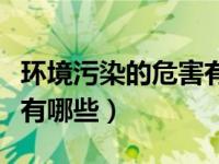 环境污染的危害有哪些方面（环境污染的危害有哪些）