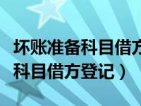 坏账准备科目借方科目发生额反映（坏账准备科目借方登记）