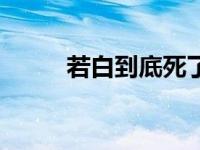 若白到底死了没有（若白真的死）