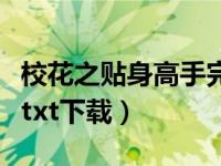 校花之贴身高手完整版下载（校花之贴身高手txt下载）